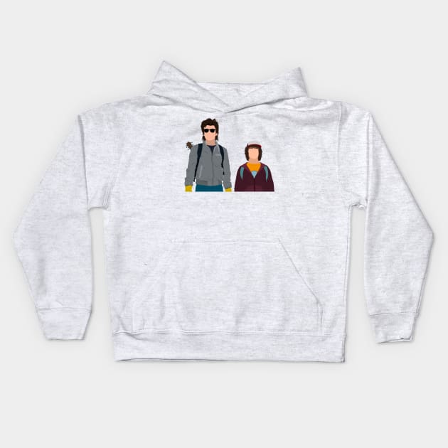 Stranger Things Dustin and Steve Fanart Kids Hoodie by senaeksi